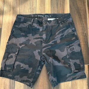 Fox Cargo Shorts Black and Gray Durable Design size 38